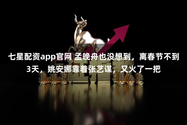 七星配资app官网 孟晚舟也没想到，离春节不到3天，姚安娜靠着张艺谋，又火了一把
